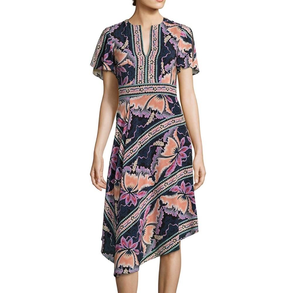Nanette Lepore‎ Primavera Dress silk floral sz 14